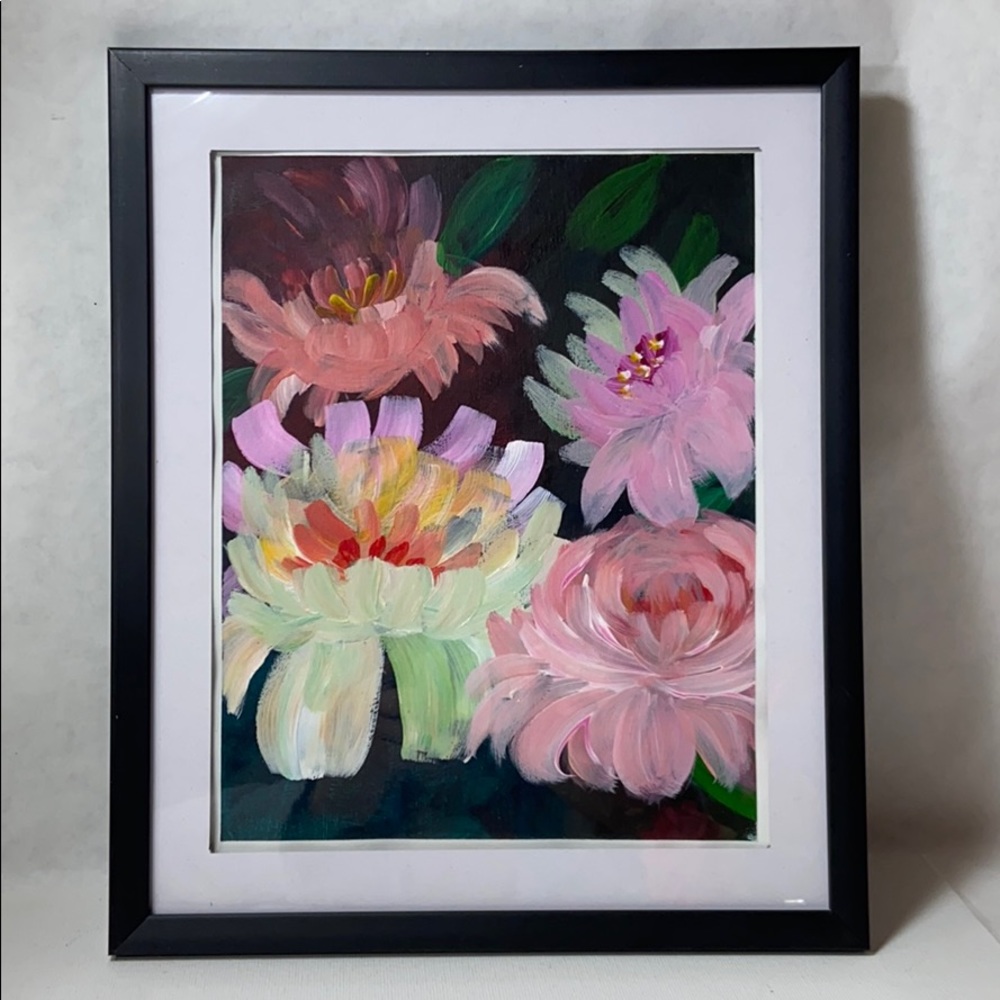 Acrylic Impressionist Painting of Flowers - Picture 3 of 4